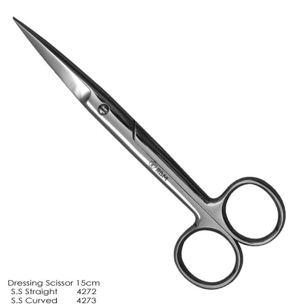 Straight & Curved 15cm Dental Surgical Scissors