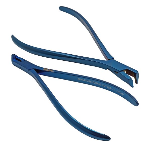 Blue Mini Head Distal End Cutter with Safety Hold